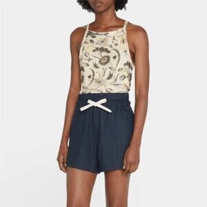 Ulla Johnson Lemonbalm Floral Sidney Cami Tank Top Medium Yellow Purple Cotton